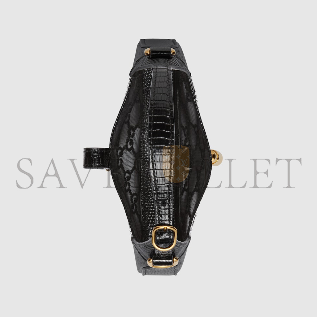 GUCCI JACKIE 1961 MINI LIZARD SHOULDER BAG 677027 (19*13*3cm) GUCCI JACKIE 1961 MINI LIZARD SHOULDER BAG 677027 (19*13*3cm)